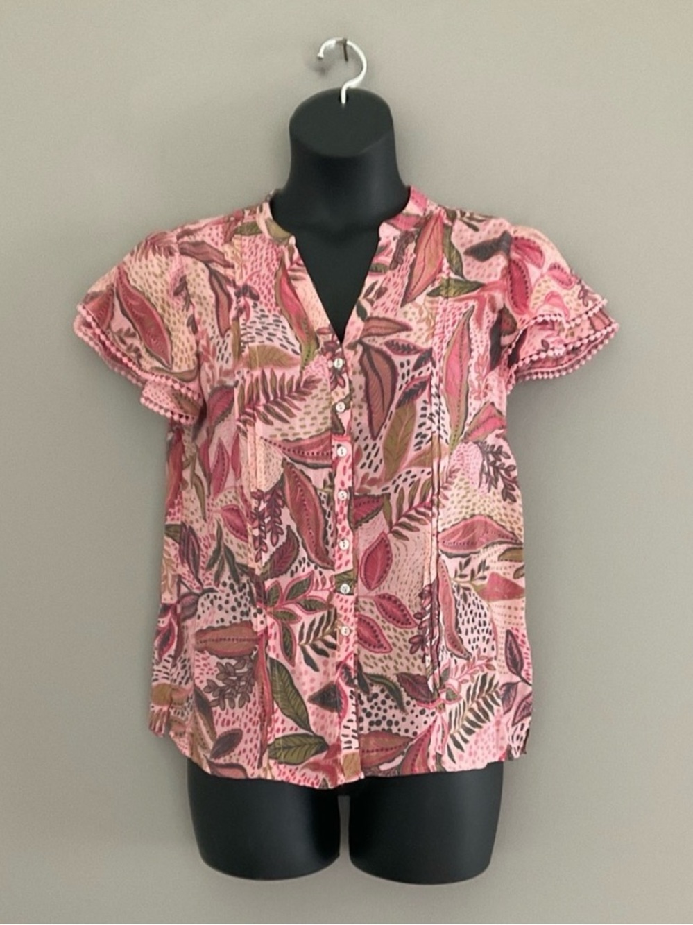 Nanette, Pink, Floral Blouse